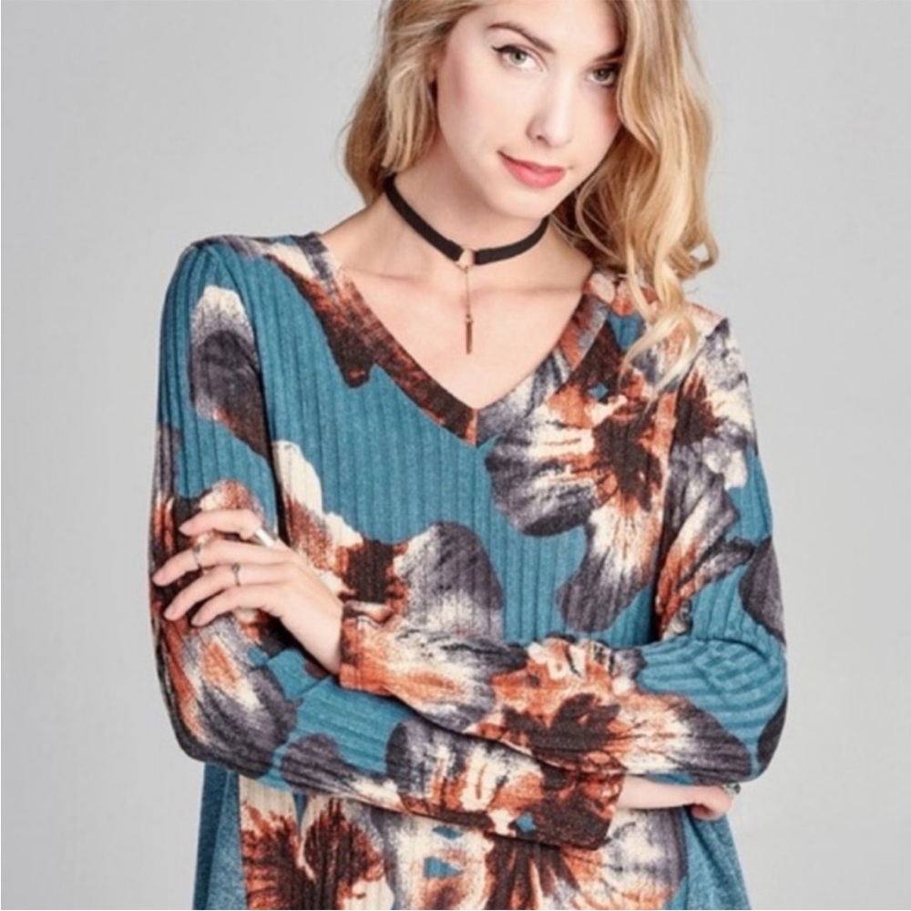 Floral sweater